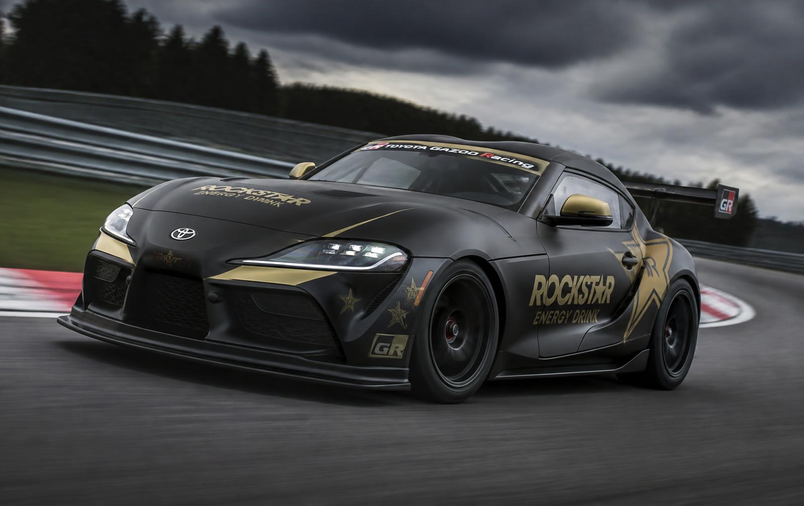 Car with a full custom single-brand livery on track